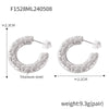 Wholesale Women's Geometric Snake Pattern Ushaped Titanium Steel Gold Electroplated Earrings