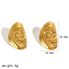 Wholesale Women's Geometric Spiral Stainless Steel And Titanium Steel Stud Earrings With Pvd Furnace Vacuum Real Gold Plating