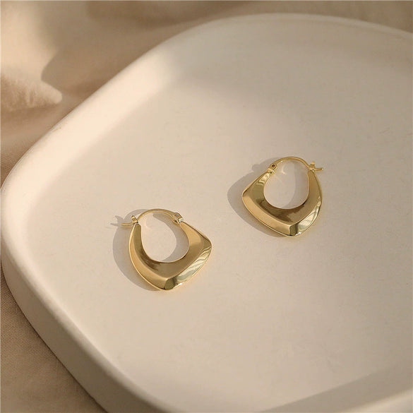 Wholesale Women's Geometric Square Copper Electroplated Earrings