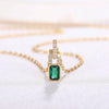 Wholesale Women's Geometric Square Copper Necklace With Zirconia And Mixed Gemstone Setting O Word Chain