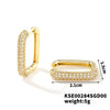 Wholesale Women's Geometric Square Copper Zirconia Earrings