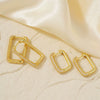 Wholesale Women's Geometric Square Copper Zirconia Earrings