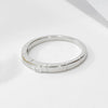 Wholesale Women's Geometric Square Diamond Sterling Silver Ring Set With Diamonds