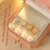 Wholesale Women's Geometric Square Diamondencrusted Earrings S925 Silver Needle Copper Electroplating