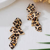 Wholesale Women's Geometric Square Heart Texture Electroplated Alloy And Stainless Steel Earrings With Braided Round Design