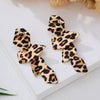 Wholesale Women's Geometric Square Heart Texture Electroplated Alloy And Stainless Steel Earrings With Braided Round Design