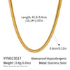 Wholesale Women's Geometric Stacked Chain Necklace Handmade Stainless Steel With 18K Real Gold Pvd Furnace Vacuum Plating