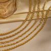 Wholesale Women's Geometric Stacked Chain Necklace Handmade Stainless Steel With 18K Real Gold Pvd Furnace Vacuum Plating