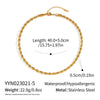 Wholesale Women's Geometric Stacked Chain Necklace Handmade Stainless Steel With 18K Real Gold Pvd Furnace Vacuum Plating
