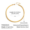 Wholesale Women's Geometric Stacked Chain Necklace Handmade Stainless Steel With 18K Real Gold Pvd Furnace Vacuum Plating
