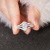 Wholesale Women's Geometric Stacked Marquise Ring Copper Jewelry With Zirconia