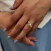 Wholesale Women's Geometric Stacked Stainless Steel Rings With Diamondencrusted And Electroplating Design