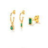 Wholesale Women's Geometric Stacking Earrings Copper 925 Silver Electroplated