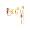 Wholesale Women's Geometric Stacking Earrings Copper 925 Silver Electroplated