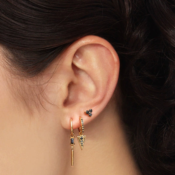 Wholesale Women's Geometric Stacking Earrings Copper 925 Silver Electroplated