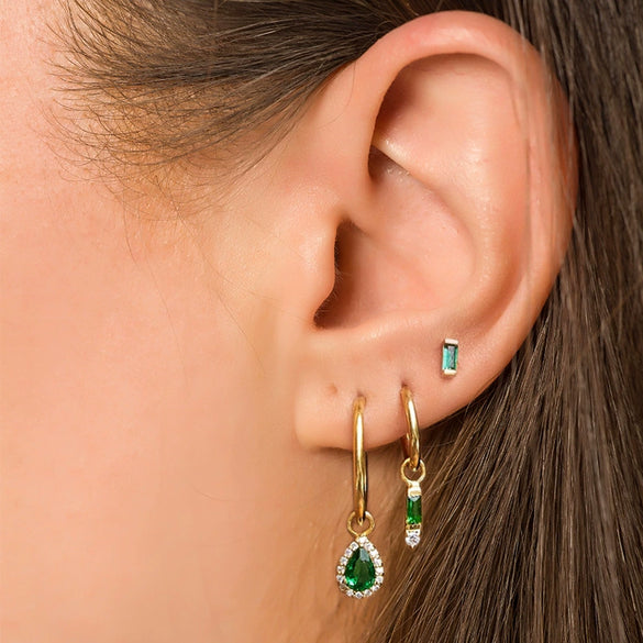 Wholesale Women's Geometric Stacking Earrings Copper 925 Silver Electroplated