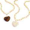 Wholesale Women's Geometric Stainless Steel And Resin Electroplated Pendant Necklace