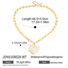 Wholesale Women's Geometric Stainless Steel And Resin Electroplated Pendant Necklace