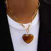 Wholesale Women's Geometric Stainless Steel And Resin Electroplated Pendant Necklace