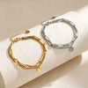 Wholesale Women's Geometric Stainless Steel And Titanium Steel Doublelayer Chain Bracelet With Vacuum Plating