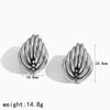 Wholesale Women's Geometric Stainless Steel And Titanium Steel Earrings With Pvd Furnace Vacuum Real Gold Plating