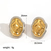 Wholesale Women's Geometric Stainless Steel And Titanium Steel Earrings With Pvd Furnace Vacuum Real Gold Plating