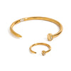 Wholesale Women's Geometric Stainless Steel And Titanium Steel Electroplated Jewelry Necklace Bracelet Ring