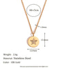 Wholesale Women's Geometric Stainless Steel And Titanium Steel Electroplated 18K Gold Round And Five Pointed Star Necklace Pendant