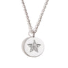 Wholesale Women's Geometric Stainless Steel And Titanium Steel Electroplated 18K Gold Round And Five Pointed Star Necklace Pendant