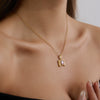 Wholesale Women's Geometric Stainless Steel And Titanium Steel Electroplated Love Cross Pendant Necklace