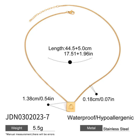 Wholesale Women's Geometric Stainless Steel And Titanium Steel Electroplated Necklace Jewelry