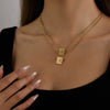 Wholesale Women's Geometric Stainless Steel And Titanium Steel Electroplated Necklace Jewelry
