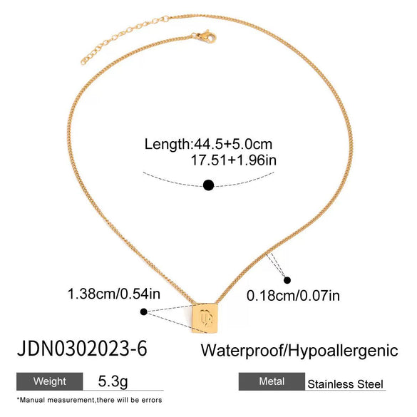 Wholesale Women's Geometric Stainless Steel And Titanium Steel Electroplated Necklace Jewelry