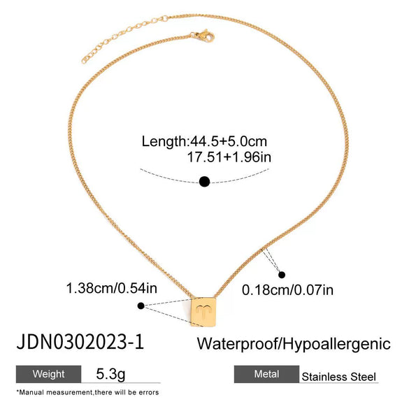 Wholesale Women's Geometric Stainless Steel And Titanium Steel Electroplated Necklace Jewelry