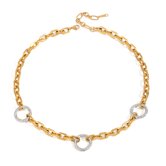 Wholesale Women's Geometric Stainless Steel And Titanium Steel Electroplated Necklace Jewelry