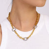 Wholesale Women's Geometric Stainless Steel And Titanium Steel Electroplated Necklace Jewelry