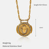 Wholesale Women's Geometric Stainless Steel And Titanium Steel Electroplated Oshaped Chain Necklace