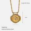 Wholesale Women's Geometric Stainless Steel And Titanium Steel Electroplated Oshaped Chain Necklace