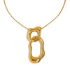 Wholesale Women's Geometric Stainless Steel And Titanium Steel Electroplated Ring Pendant Necklace