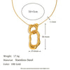 Wholesale Women's Geometric Stainless Steel And Titanium Steel Electroplated Ring Pendant Necklace