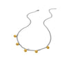 Wholesale Women's Geometric Stainless Steel And Titanium Steel Electroplated Round Bead Pendant Necklace With Ball Chain