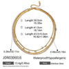 Wholesale Women's Geometric Stainless Steel And Titanium Steel Electroplated Threelayer Stacked Necklace
