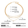 Wholesale Women's Geometric Stainless Steel And Titanium Steel Electroplated Threelayer Stacked Necklace
