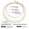 Wholesale Women's Geometric Stainless Steel And Titanium Steel Electroplated Threelayer Stacked Necklace