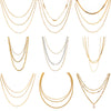 Wholesale Women's Geometric Stainless Steel And Titanium Steel Electroplated Threelayer Stacked Necklace