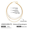 Wholesale Women's Geometric Stainless Steel And Titanium Steel Electroplated Threelayer Stacked Necklace