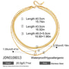 Wholesale Women's Geometric Stainless Steel And Titanium Steel Electroplated Threelayer Stacked Necklace