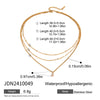 Wholesale Women's Geometric Stainless Steel And Titanium Steel Electroplated Threelayer Stacked Necklace