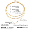 Wholesale Women's Geometric Stainless Steel And Titanium Steel Electroplated Threelayer Stacked Necklace