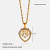 Wholesale Women's Geometric Stainless Steel And Titanium Steel Electroplated Water Wave Chain Necklace